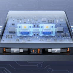 BASEUS T-Space Хъб за вграждане за автомобили TESLA, 2xUSB-A, 2xUSB-C +  2 кабелa C и C, 45W