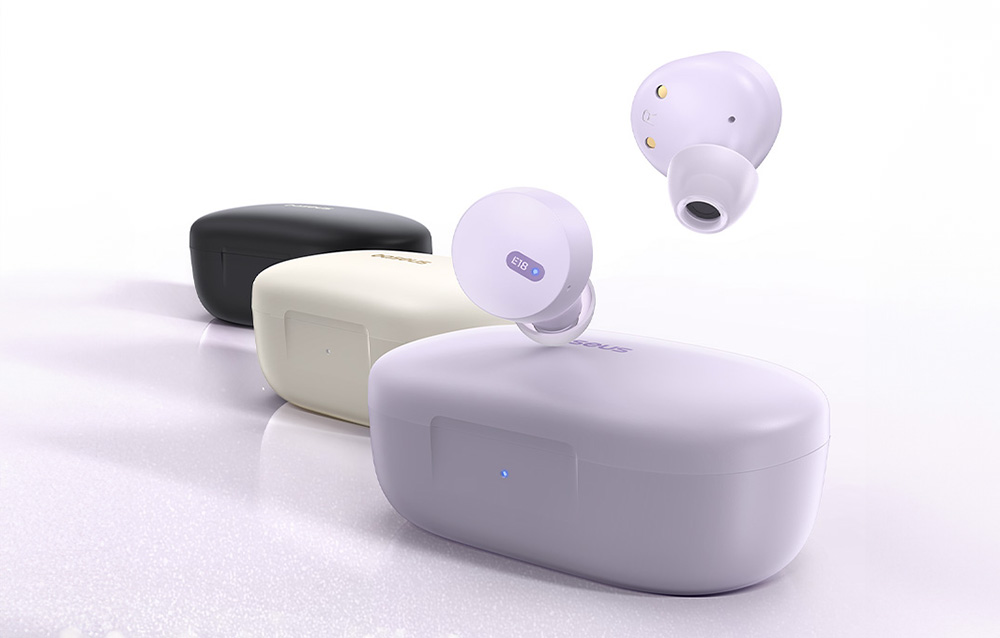 Безжични слушалки BASEUS HF TWS, Bowie E18 /бели/