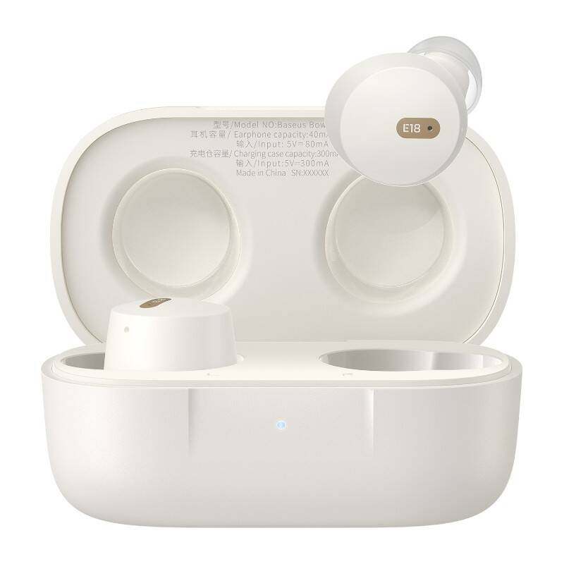 Безжични слушалки BASEUS HF TWS, Bowie E18 /бели/