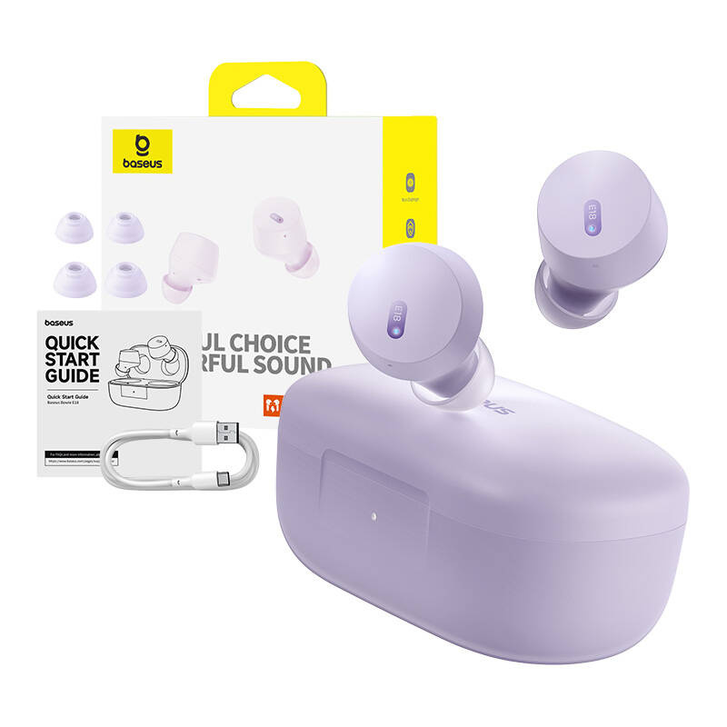 BASEUS Безжични слушалки HF TWS, Bowie E18 /лилави/ – A00023800533-00