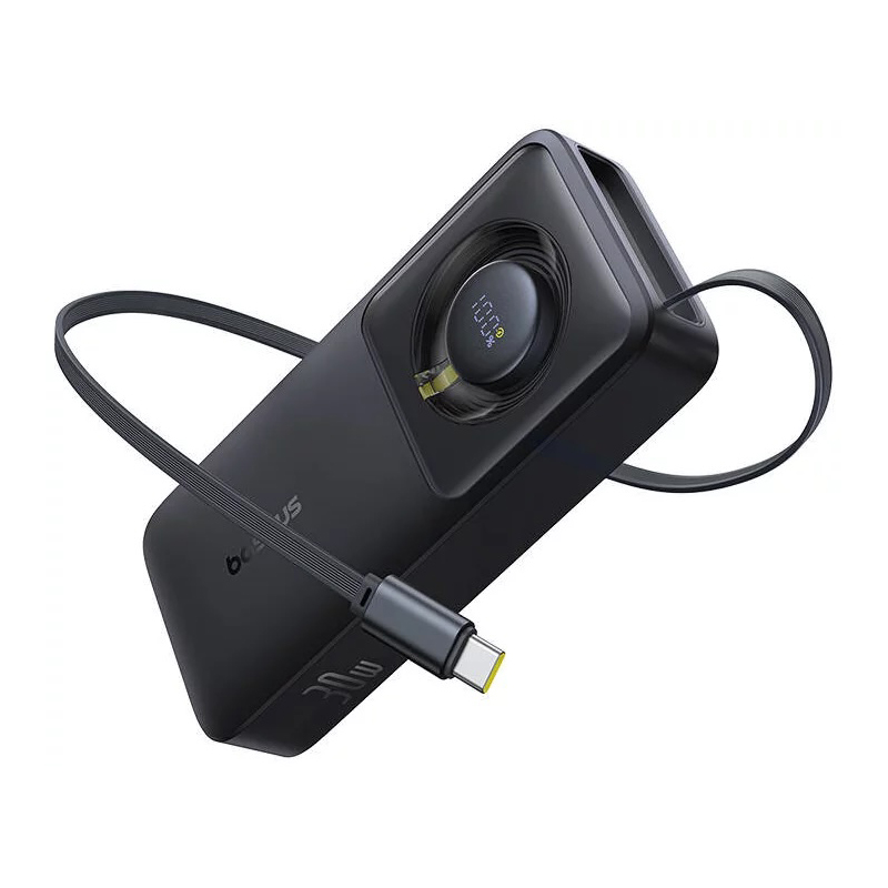 BASEUS Външна батерия Power Bank 10000 mAh 30W, Free2Pull /черен/ – P10073701123-00