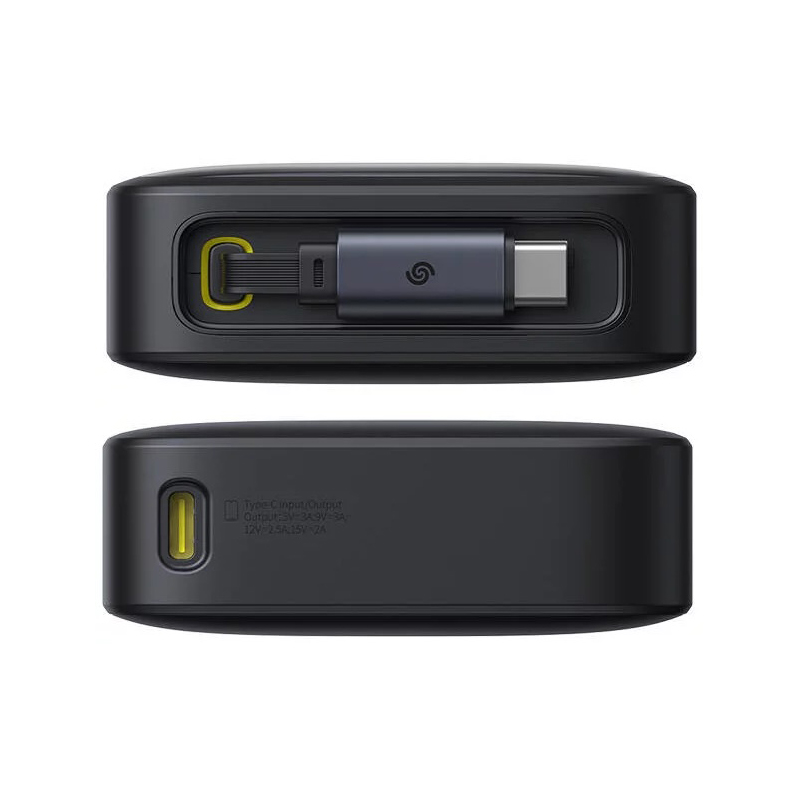 BASEUS Външна батерия Power Bank 10000 mAh 30W, Free2Pull /черен/ – P10073701123-00