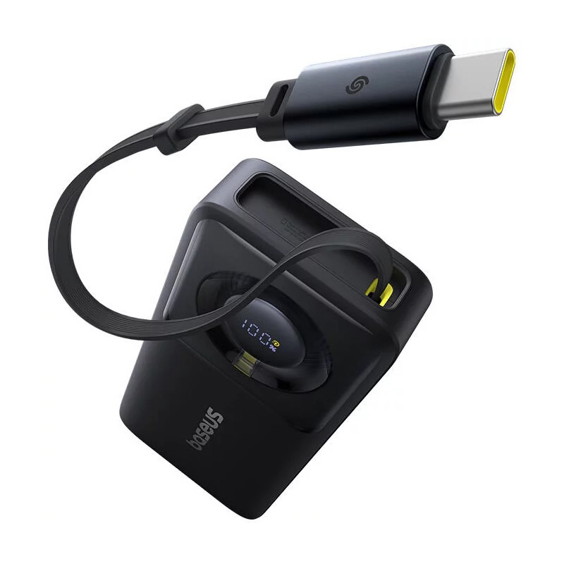 BASEUS Външна батерия Power Bank 10000 mAh 30W, Free2Pull /черен/ – P10073701123-00