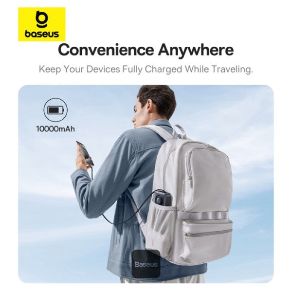 BASEUS Външна батерия Power Bank 10000 mAh 30W, Free2Pull /черен/ – P10073701123-00