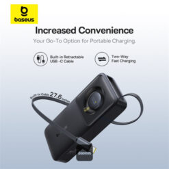 BASEUS Външна батерия Power Bank 10000 mAh 30W, Free2Pull /черен/ – P10073701123-00