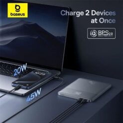 Външна батерия BASEUS Blade2 Power Bank 12000 mAh, 65W, 2C + кабел C-C
