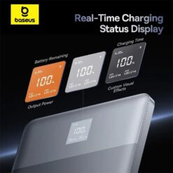 Външна батерия BASEUS Blade2 Power Bank 12000 mAh, 65W, 2C + кабел C-C