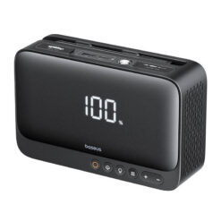 BASEUS Компресор + фенер Power Bank/Car Jump Starter Energy 4in1 6000 mAh, 600A + Компресор + фенер /черен/  – C00245902111-00