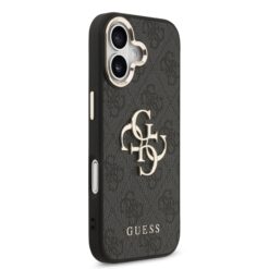 COPY GUESS Калъф за iPhone 17, PU Leather 4G Gold Frame, кафяв – GUHCP17S4GMGCGR