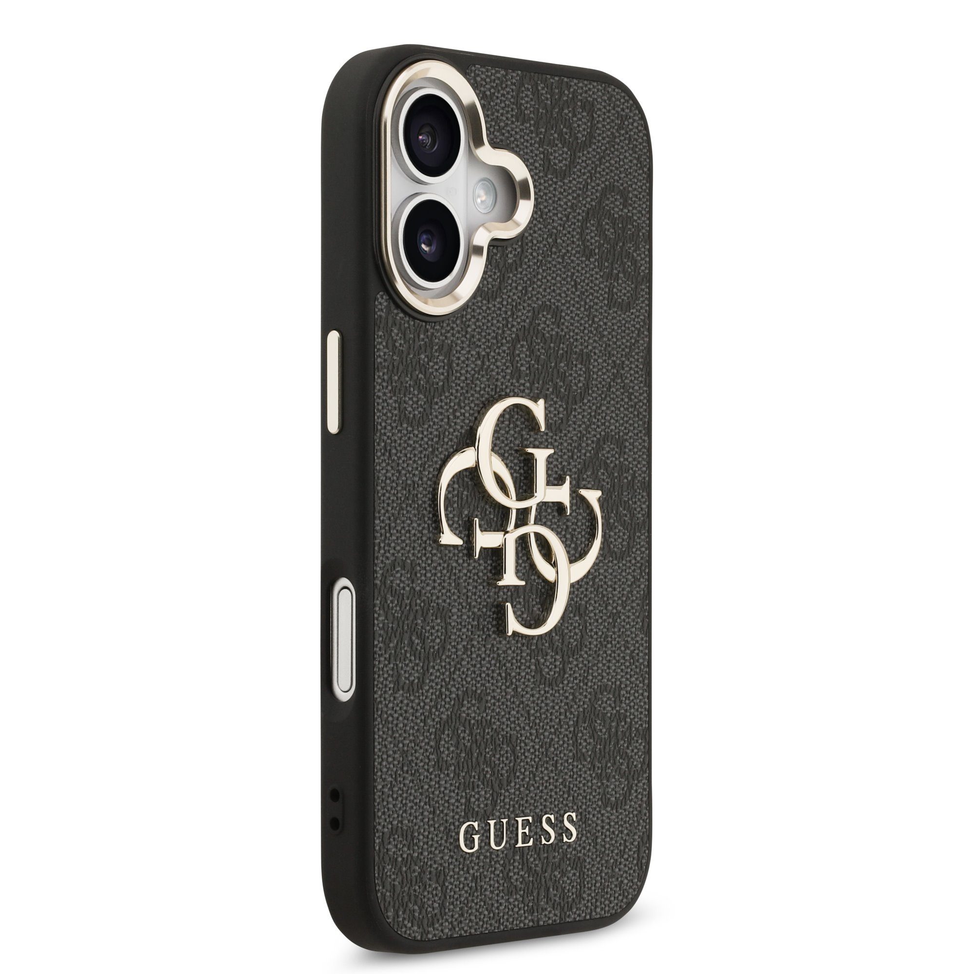 COPY GUESS Калъф за iPhone 17, PU Leather 4G Gold Frame, кафяв – GUHCP17S4GMGCGR