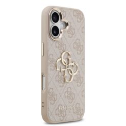GUESS Калъф за iPhone 17, PU Leather 4G Gold Frame, розов – GUHCP17S4GMGCPI