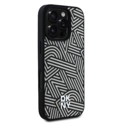 DKNY Калъф за iPhone 16 Pro Max, Leather Crosswalk Pattern Magsafe, слонова кост – DKHMP16LPGCWPKE