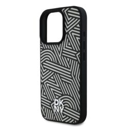 DKNY Калъф за iPhone 16 Pro Max, Leather Crosswalk Pattern Magsafe, слонова кост – DKHMP16LPGCWPKE