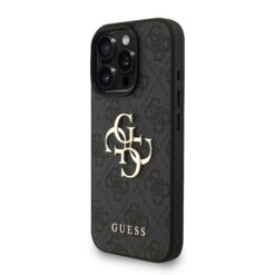 GUESS Калъф за iPhone 15 Pro Max, 4G Metal Logo + Wrist Strap