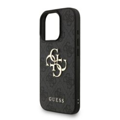 GUESS Калъф за iPhone 15 Pro Max, 4G Metal Logo + Wrist Strap