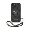GUESS Калъф за iPhone 15, 4G Metal Logo + Wrist Strap