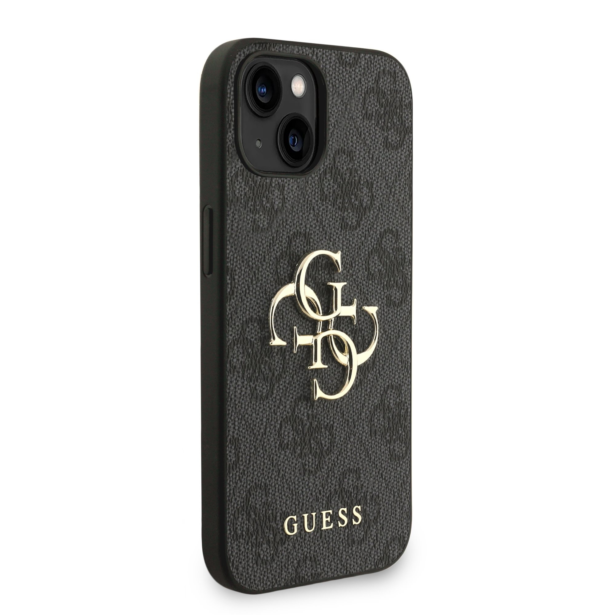 GUESS Калъф за iPhone 15, 4G Metal Logo + Wrist Strap