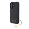 GUESS за Apple iPhone 16, 4G Charm Tone on Tone, сив – GUHCP16SGF4GCK