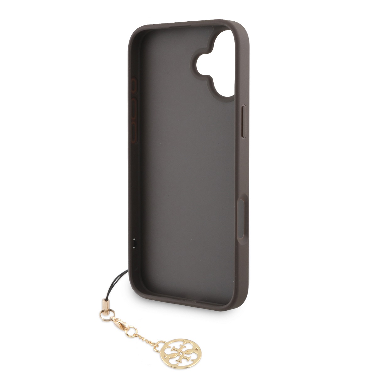 GUESS Калъф за iPhone 16 Plus, 4G Charm Tone on Tone, кафяв – GUHCP16MGF4GCW