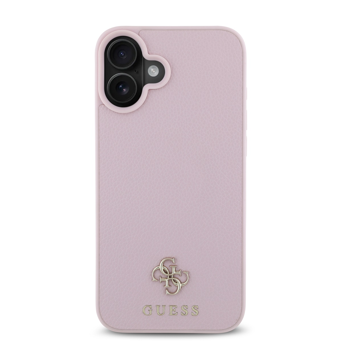 GUESS Калъф за iPhone 16 Plus, PU Grained 4G Small Metal Logo MagSafe, розов – GUHMP16MPGCSM4MP