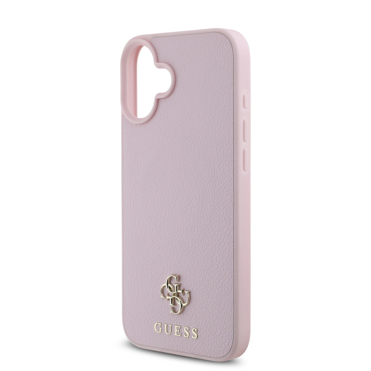 GUESS Калъф за iPhone 16 Plus, PU Grained 4G Small Metal Logo MagSafe, розов – GUHMP16MPGCSM4MP