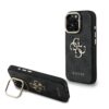 GUESS Калъф за iPhone 16 Pro Max, PU 4G Metal Logo Stand Camera Frame