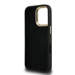 GUESS Калъф за iPhone 16 Pro Max, PU 4G Metal Logo Stand Camera Frame