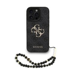 GUESS Калъф за iPhone 16 Pro Max, 4G Metal Logo + Wrist Strap