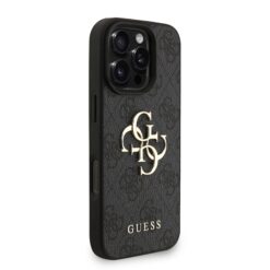 GUESS Калъф за iPhone 16 Pro Max, 4G Metal Logo + Wrist Strap