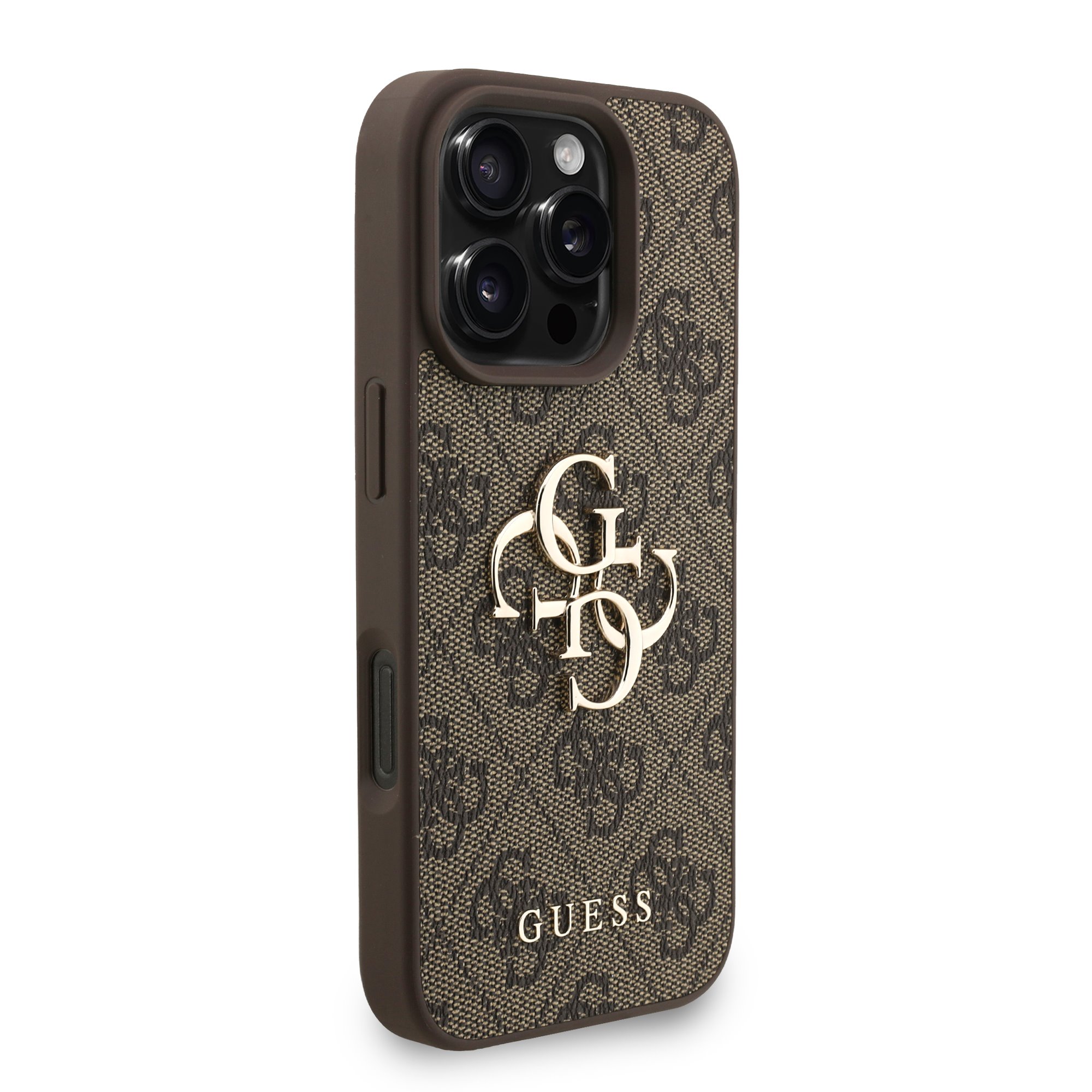 GUESS Калъф за iPhone 16 Pro Max, 4G Metal Logo + Wrist Strap