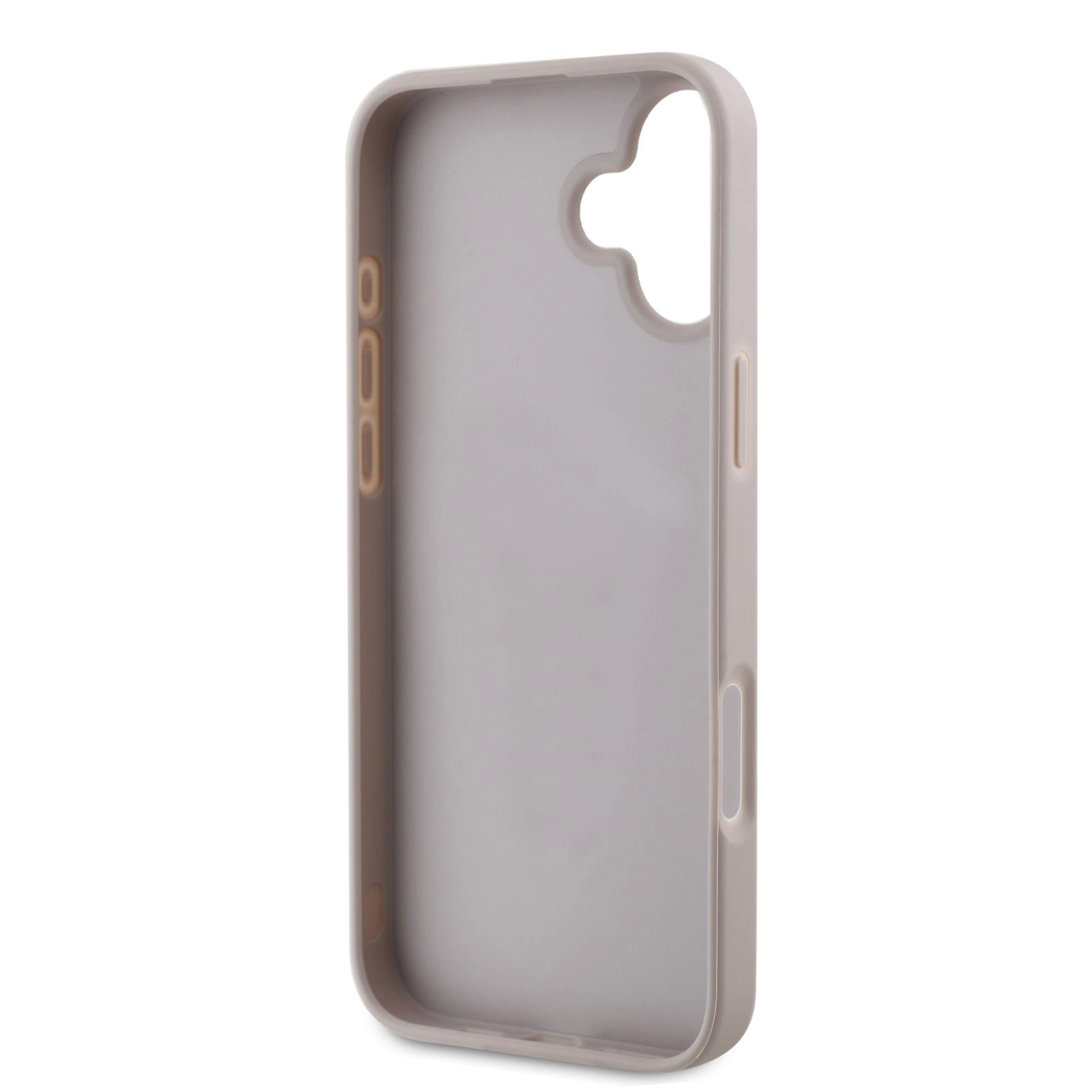 GUESS Калъф за iPhone 16, PU 4G Stripe, розов – GUHCP16SG4GLPI