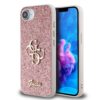 GUESS Калъф Apple iPhone 16e, PU Fixed Glitter 4G Metal Logo, розов – GUHCPSE4HG4SGP