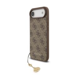 GUESS Калъф за iPhone 17 Air, 4G Charm Tone on Tone, кафяв