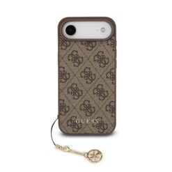 GUESS Калъф за iPhone 17 Air, 4G Charm Tone on Tone, кафяв