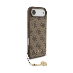 GUESS Калъф за iPhone 17 Air, 4G Charm Tone on Tone, кафяв