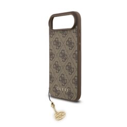 GUESS Калъф за iPhone 17 Air, 4G Charm Tone on Tone, кафяв