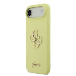 GUESS Калъф Apple iPhone 17 Air, Liquid Silicone 4G Metal Logo, жълт – GUHCP17MSC4GLMY