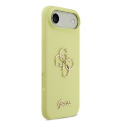 GUESS Калъф Apple iPhone 17 Air, Liquid Silicone 4G Metal Logo, жълт – GUHCP17MSC4GLMY