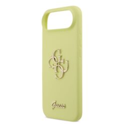 GUESS Калъф Apple iPhone 17 Air, Liquid Silicone 4G Metal Logo, жълт – GUHCP17MSC4GLMY