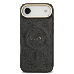 GUESS Калъф за iPhone 17 Air, PU Leather 4G Gold Frame MagSafe