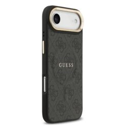 GUESS Калъф за iPhone 17 Air, PU Leather 4G Gold Frame MagSafe