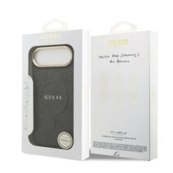 GUESS Калъф за iPhone 17 Air, PU Leather 4G Gold Frame MagSafe
