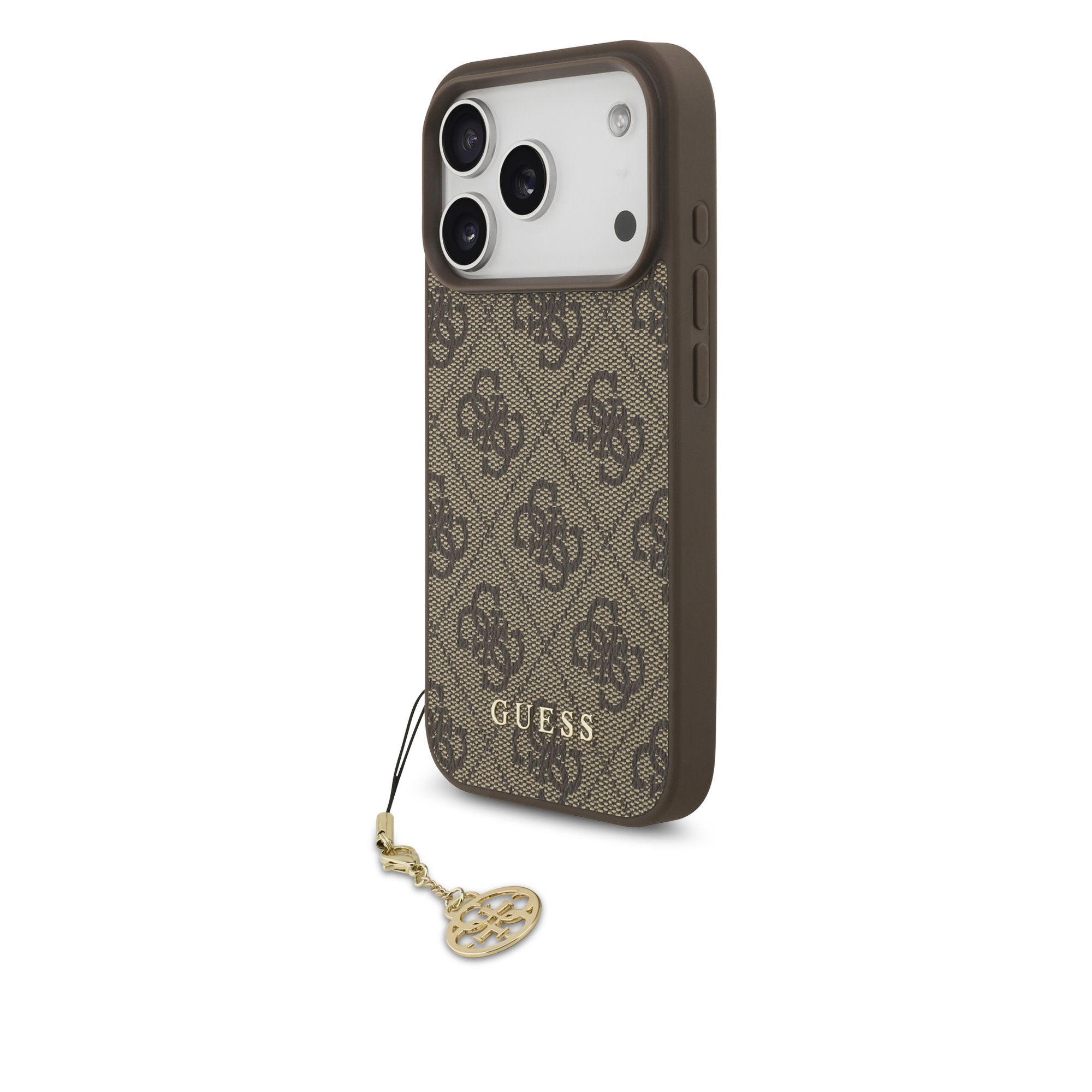 GUESS Калъф Apple iPhone 17 Pro, 4G Charm Tone on Tone, кафяв – GUHMP17LGF4GCW