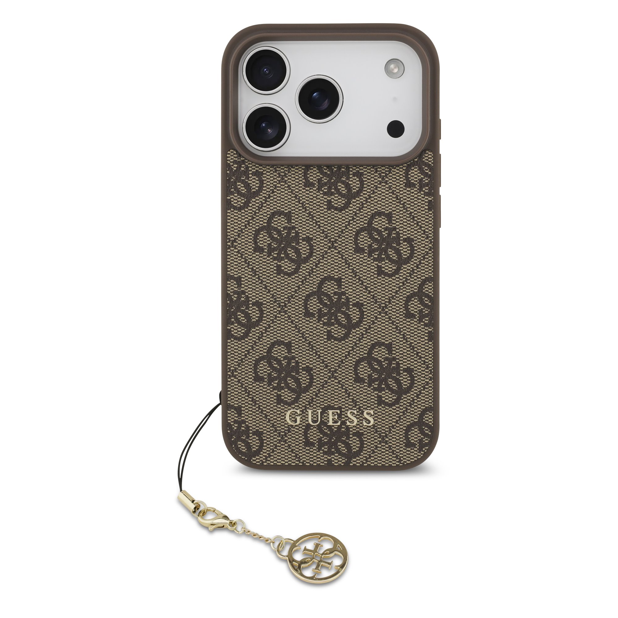 GUESS Калъф Apple iPhone 17 Pro, 4G Charm Tone on Tone, кафяв – GUHMP17LGF4GCW