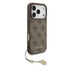 GUESS Калъф Apple iPhone 17 Pro, 4G Charm Tone on Tone, кафяв – GUHMP17LGF4GCW
