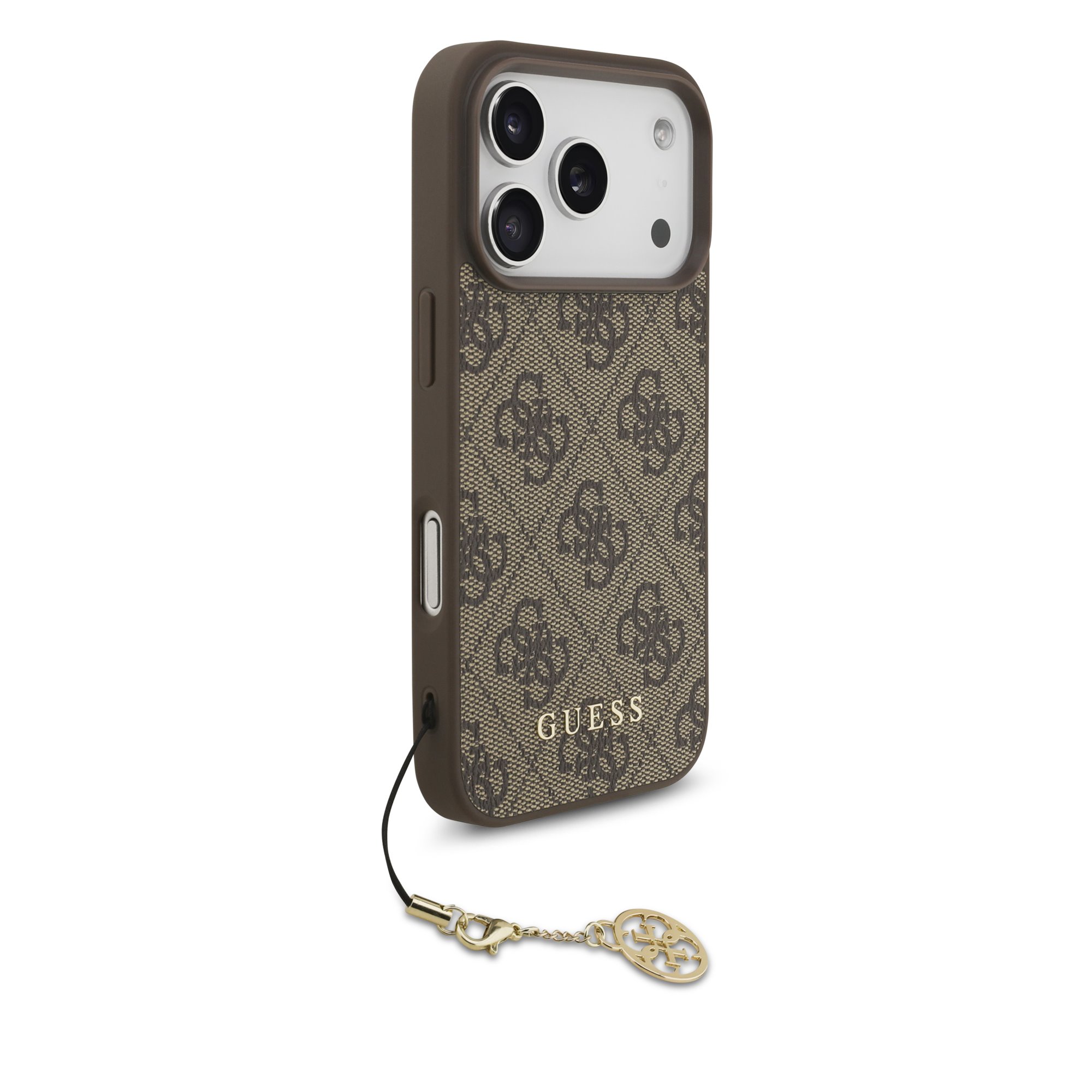 GUESS Калъф Apple iPhone 17 Pro, 4G Charm Tone on Tone, кафяв – GUHMP17LGF4GCW