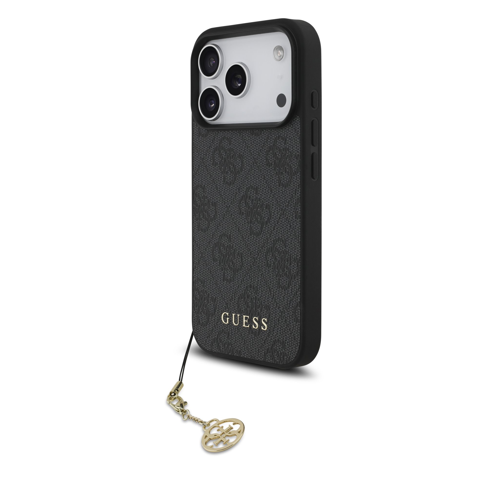 GUESS Калъф Apple iPhone 17 Pro, 4G Charm Tone on Tone, сив – GUHMP17LGF4GCK