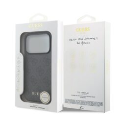 GUESS Калъф Apple iPhone 17 Pro, 4G Charm Tone on Tone, сив – GUHMP17LGF4GCK