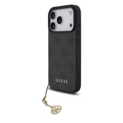 GUESS Калъф за iPhone 17 Pro Max, 4G Charm Tone on Tone, сив – GUHMP17XGF4GCK