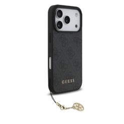 GUESS Калъф за iPhone 17 Pro Max, 4G Charm Tone on Tone, сив – GUHMP17XGF4GCK